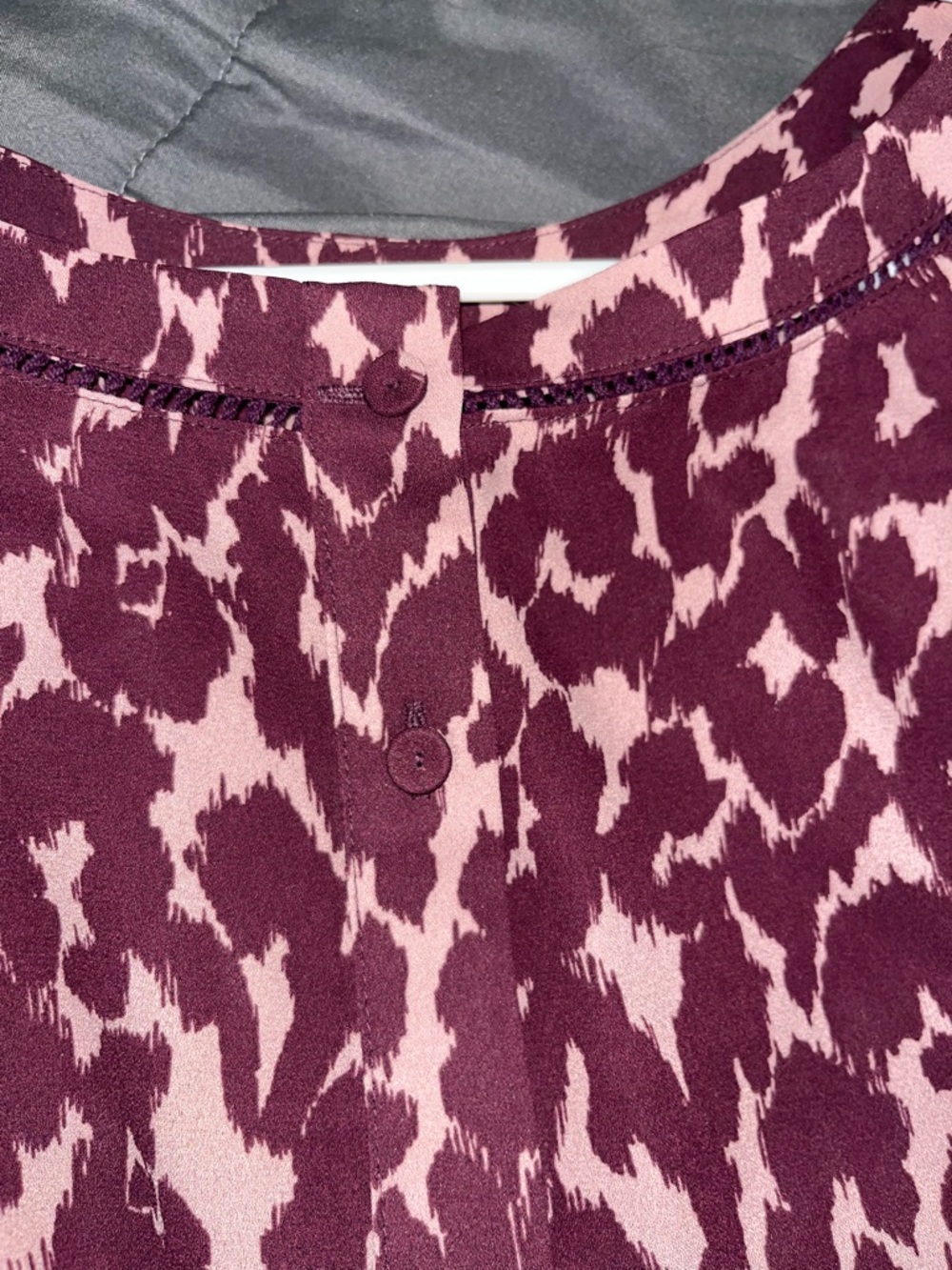 41 Hawthorn Purple and Blush Leopard Print Top - Picture 3 of 4